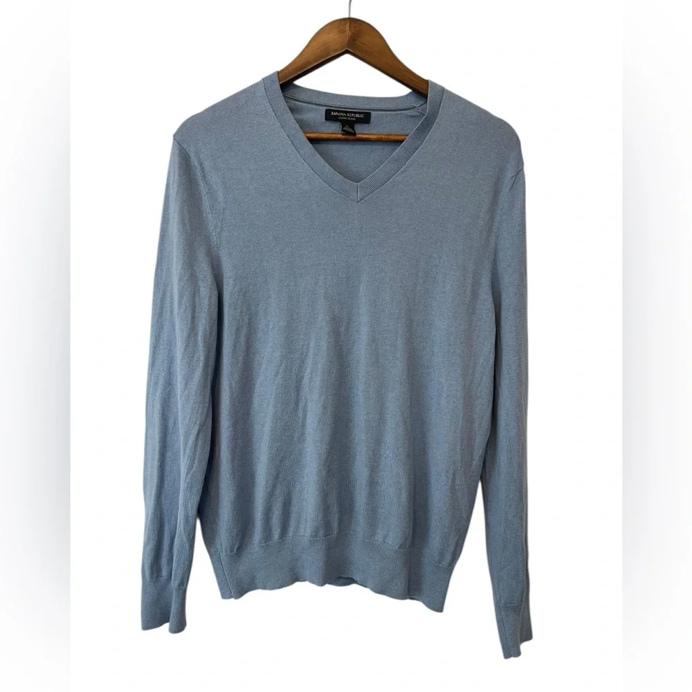 Banana Republic Mens Cashmere silk blend premium luxe‎ yarn sweater Size M